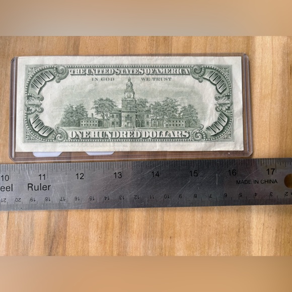 Old $100 bill 1985 - Picture 3 of 4